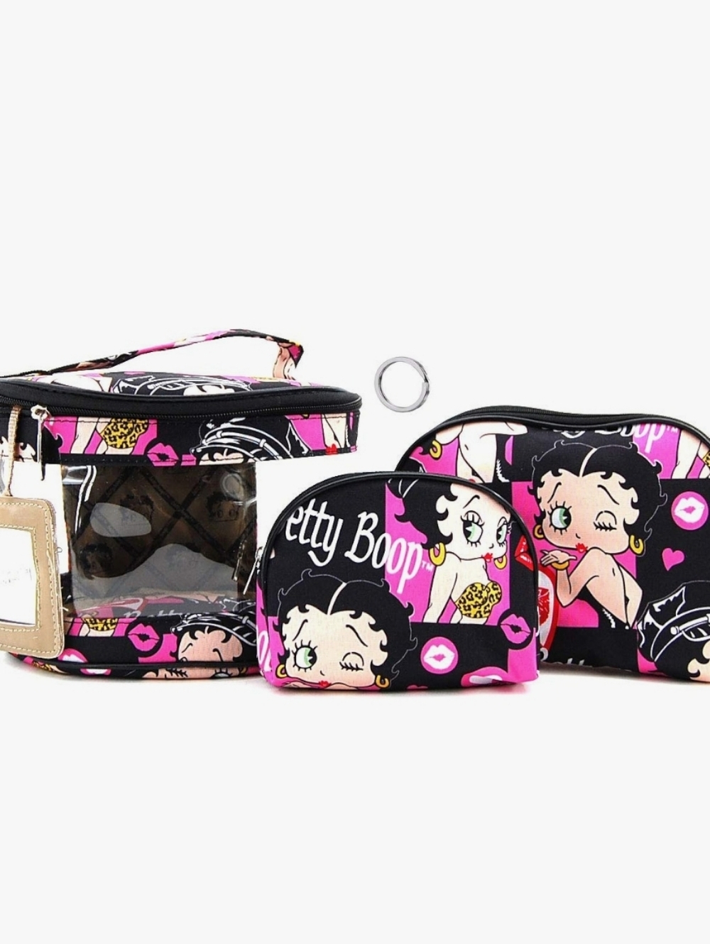 Betty Boop 3-PC  Cosmetic Bag Set